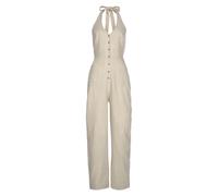 Neckholder-Overall LASCANA Gr. 34, N-Gr, beige (sand) Damen Overalls (81010640-34)