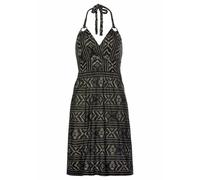 Neckholderkleid LASCANA Gr. 42, N-Gr, beige (schwarz, creme, bedruckt) Damen Kleider (25472208-42) schwarz, creme, bedruckt