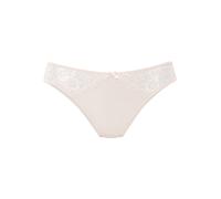 Lascana Slip NUANCE Damen Microtouch mit Spitzeneinsätzen Beige 36/38 – 85% Polyamid, 15% Elasthan