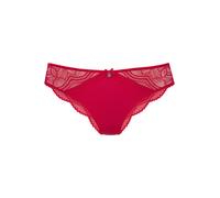 Tanga NUANCE BY LASCANA "Vivianna", Damen, Gr. 36/38, rot, Microfaser, Obermaterial: 88% Polyamid, 12% Elasthan, figurbetont, Unterhosen Tanga, mit feinen Spitzen-Details (27960301-36) rot