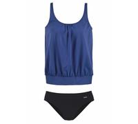 Oversize-Tankini LASCANA, Damen, Gr. 36, N-Gr, blau, Polyamid, unifarben, Bikini-Sets, Miederverstärkung am Cup, Unterbrustgummi rundum, verstellbare Träger (502515-36) blau