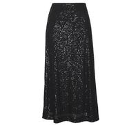 Paillettenrock LASCANA, Damen, Gr. 42, blau (schwarz), Stoff, Obermaterial: 95% Polyester, 5% Elasthan. Futter: 100% Polyester, festlich, figurumspielend ca. Mitte Wade, Röcke (22140864-42) schwarz