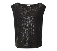 Paillettenshirt LASCANA, Damen, Gr. 40/42, schwarz, Obermaterial: 95% Polyester, 5% Elasthan. Futter: 100% Polyester, glänzend, unifarben, figurumspielend hüftlang, Rundhals, Shirts, mit breiten Träge