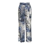 Palazzohose LASCANA, Damen, Gr. 34, N-Gr, blau (blau bedruckt), Web, Obermaterial: 100% Viskose, bedruckt, modisch, figurumspielend normal, Hosen, mit Bindeband, Schlupfhose, casual (28632853-34) blau