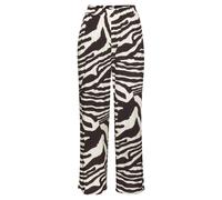 Palazzohose LASCANA "mit weitem Bein aus luftig-leichter Viskose", Damen, Gr. 42, N-Gr, braun (creme, braun bedruckt), Web, Obermaterial: 100% Viskose, bedruckt, figurumspielend knöchellang, Hosen Pal