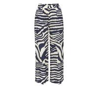 Palazzohose LASCANA, Damen, Gr. 40, N-Gr, creme, graublau bedruckt, Web, Obermaterial: 100% Viskose, bedruckt, animal-print, modisch, figurumspielend knöchellang, Hosen, mit Animalprint, Schlupfhose,