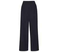 Palazzohose LASCANA, Damen, Gr. 36, N-Gr, blau (navy), Web, Obermaterial: 49% Viskose, 43% Baumwolle, 8% Leinen, unifarben, modisch, figurumspielend lang, Hosen, mit Gürtelschlaufen, Leinenhose, Somme