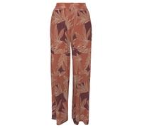 Palazzohose LASCANA Gr. 40, N-Gr, bunt (orange, aubergine bedruckt) Damen Hosen Strandhosen mit Alloverprint und Taschen, Wide-Leg, Stoffhose (54435855-40)