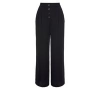 Palazzohose LASCANA Gr. 38, N-Gr, schwarz Damen Hosen Strandhosen mit Zierknöpfen Bestseller (43078217-38)