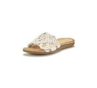 Pantolette LASCANA "Sommerschuh, offener Schuh, Mule, Sandale", Damen, Gr. 39, beige, Obermaterial: 100% Textilmaterial. Decksohle: 100% Textilmaterial. Futter: 100% Textilmaterial. Laufsohle: 100% Sy