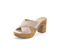 Pantolette LASCANA "Sommerschuh, offener Schuh, Sandalette, Mule", Damen, Gr. 36, rosa (rosé), Obermaterial: 100% Ziegenleder. Decksohle: 100% Ziegenleder. Futter: 100% Synthetik. Laufsohle: 100% Synt