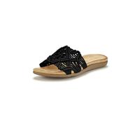 Pantolette LASCANA, Damen, Gr. 37, schwarz, Obermaterial: 100% Textilmaterial. Decksohle: 100% Textilmaterial. Futter: 100% Textilmaterial. Laufsohle: 100% Synthetik, unifarben, Schuhe Pantolette, Mul