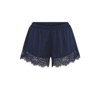 Panty LASCANA "Alana", Damen, Gr. 36, blau (dunkelblau), Spitze, Obermaterial: 75% Seide, 17% Polyamid, 8% Elasthan, Unterhosen Panty, im edlen Shorty-Schnitt mit hohem Seidenanteil (22863814-36) dunk