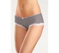 Panty LASCANA, Damen, Gr. 44/46, rosa (rosa, uni, gepunktet, gestreift), Jersey, Obermaterial: 95% Baumwolle, 5% Elasthan. Spitze: 87% Polyamid, 13% Elasthan, gepunktet, gestreift, unifarben, körperna
