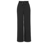 Paperbag-Hose LASCANA Gr. 36, N-Gr, schwarz Damen Hosen Strandhosen mit weitem Bein und Taschen, Wide-Leg, Stoffhose, casual, elegant (43136661-36)