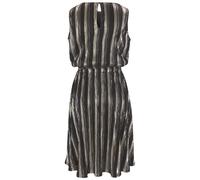 Partykleid LASCANA, Damen, Gr. 36, N-Gr, blau (schwarz, goldfarben), Crêpe, Obermaterial: 100% Polyester, gestreift, figurumspielend knieumspielend, Rundhals, Kleider Partykleid, mit Streifenmuster, f