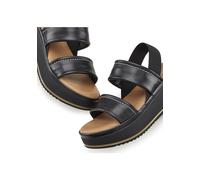 Plateausandaletten LASCANA "Sommerschuh, Sandale, Sandalette, offener Schuh", Damen, Gr. 40, schwarz, Obermaterial: 100% Rindsleder. Decksohle: 100% Synthetik. Futter: 100% Rindsleder. Laufsohle: 100%