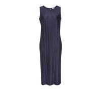 Plisseekleid LASCANA, Damen, Gr. 40, N-Gr, navy, Jersey, Obermaterial: 88% Polyester, 12% Elasthan, unifarben, figurumspielend ca. Mitte Wade, Rundhals, Kleider, in Midilänge, Trägerkleid, Sommerkleid