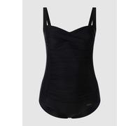 LASCANA PLUS SIZE Badeanzug mit Raffungen in Black, Größe 46D