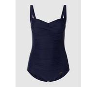 LASCANA PLUS SIZE Badeanzug mit Raffungen in Marine, Größe 40B