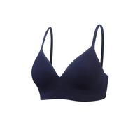 Push-up-BH LASCANA "COMFY BRA", Damen, Gr. 90, Cup B, blau (marine), Piqué, Obermaterial: 50% Baumwolle, 33% Polyamid, 14% Polyester, 3% Elasthan, Basic, BHs Push-up-BH, ohne Bügel aus weicher Baumwol