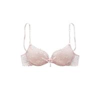 Push-up-BH LASCANA, Damen, Gr. 70, Cup C, rosa (rose, creme), Microtouch, Obermaterial: 60% Polyamid, 35% Polyester, 5% Elasthan, BHs Push-up-BH, mit einzigartigen Kunstperlen-Details, sexy Dessous (6