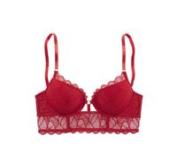 Push-up-BH LASCANA "Alicia", Damen, Gr. 75, Cup C, rot, Microtouch, Obermaterial: 90% Polyamid, 10% Elasthan, BHs Push-up-BH, in Bustier Form, sexy Dessous (34746765-75) rot
