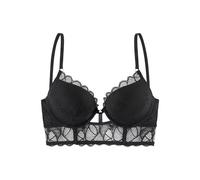 Lascana Push-up-BH Alicia Damen mit Spitzenbesatz Schwarz Größe 70C