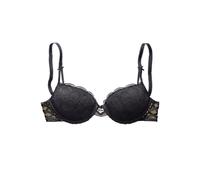Push-up-BH LASCANA "Nikoletta", Damen, Gr. 70, Cup C, schwarz, Spitze, Obermaterial: 60% Polyamid, 35% Polyester, 5% Elasthan, BHs Push-up-BH, mit aufregender Schnürung an den Seiten, sexy Dessous, Re