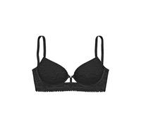 Push-up-BH LASCANA, Damen, Gr. 75, Cup C, schwarz, Spitze, Obermaterial: 60% Polyamid, 33% Polyester, 7% Elasthan, BHs Push-up-BH, mit Bügel aus floraler Jacquardspitze, sexy Dessous (90669865-75) sch