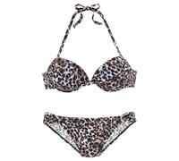 Push-Up-Bikini LASCANA Gr. 38, Cup A, braun (braun, bedruckt) Damen Bikini-Sets (86164951-38) braun, bedruckt