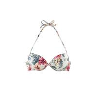 Push-Up-Bikini-Top LASCANA "Salsa", Damen, Gr. 34, Cup B, beige (creme bedruckt), Microfaser, Recycling-Polyamid, geblümt, Bikini-Oberteile, mit tollem Blumenprint (53395252-34) creme bedruckt