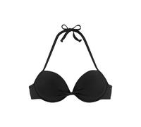 Push-Up-Bikini-Top LASCANA "Italy" Gr. 36, Cup A, schwarz Damen Bikini-Oberteile Ocean Blue mit Raffung (754368-36)