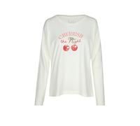 LASCANA Pyjama Langarmshirt VIVANCE DREAMS creme | 40-42