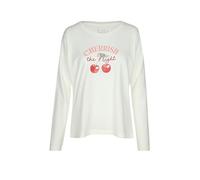 LASCANA Pyjama Langarmshirt VIVANCE DREAMS creme | 44-46