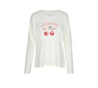 LASCANA Pyjama Langarmshirt VIVANCE DREAMS creme | 48-50