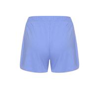 Pyjamashorts LASCANA, Damen, Gr. 44/46, N-Gr, blau, Single Jersey, Obermaterial: 50% Baumwolle, 50% Viskose, unifarben mit Farbeinsatz, Basic, bequem kurz, Hosen, mit Kontrastpaspel am Saum (74021802-