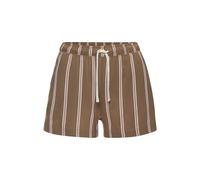 LASCANA Pyjamashorts Damen braun gestreift Gr.40/42