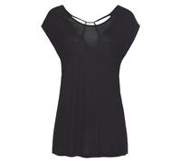 Rundhalsshirt LASCANA Gr. 36/38, schwarz Damen Shirts (63178327-36) schwarz