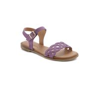 Sandale LASCANA "Sommerschuh", Damen, Gr. 41, lila, Obermaterial: 100% Rindsleder. Decksohle: 50% Lederimitat, 50% Polyester. Futter: 50% Lederimitat, 50% Polyester. Laufsohle: 100% Synthetik, Velours