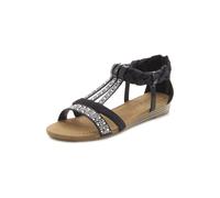 Sandale LASCANA "Sommerschuh, Sandalette", Damen, Gr. 35, schwarz, Obermaterial: 100% Lederimitat. Decksohle: 100% Lederimitat. Futter: 100% Lederimitat. Laufsohle: 100% Lederimitat, Glitzer, unifarbe