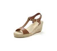 Sandalette LASCANA "Sommerschuh", Damen, Gr. 40, braun, Obermaterial: 100% Lederimitat. Futter: 100% Textilmaterial. Decksohle: 100% Textilmaterial. Laufsohle: 100% Synthetik, unifarben, feminin, Schu