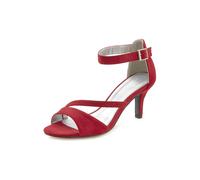 Sandalette LASCANA "High-Heel-Sandalette, Riemchensandalette" Gr. 40, rot Damen Schuhe Sandalette Riemchensandale Sandaletten Sandalette, Sommerschuh mit Riemchen, bequeme Absatzhöhe VEGAN (53160151-40) rot