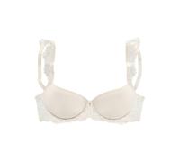 Schalen-BH LASCANA "Flora", Damen, Gr. 80, Cup B, beige (champagner), Microtouch, Spitze, Obermaterial: 88% Polyamid, 12% Elasthan, feminin, BHs, mit wunderschönen Spitzenträgern und edlem Glitzeracce