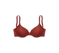 Schalen-BH LASCANA "Ela - perfect basic", Damen, Gr. 70, Cup F, rot (chili), Microtouch, Obermaterial: 82% Polyamid (TACTEL), 18% Elasthan (LYCRA), Basic, BHs Schalen-BH, mit Bügel aus seidiger Microf