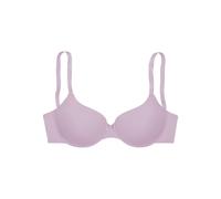 Schalen-BH LASCANA "Ela - perfect basic", Damen, Gr. 70, Cup C, lila (flieder), Microtouch, Obermaterial: 82% Polyamid (TACTEL), 18% Elasthan (LYCRA), Basic, BHs Schalen-BH, mit Bügel aus seidiger Mic