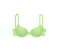 Schalen-BH LASCANA "T-Shirt-BH, Bügel-BH, Ela - perfect basic", Damen, Gr. 70, Cup A, grün (maigrün), Microtouch, Obermaterial: 82% Polyamid (TACTEL), 18% Elasthan (LYCRA), Basic, BHs Schalen-BH, aus