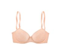 Schalen-BH LASCANA, Damen, Gr. 95, Cup E, orange (pfirsich), Spitze, Obermaterial: 86% Polyamid, 14% Elasthan, klassisch, BHs, mit Spitze über nahtlosen Cups, auf Formbügel, Dessous (31933647-95) pfir