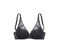 Schalen-BH LASCANA "Amira", Damen, Gr. 100, Cup B, schwarz, Microtouch, Spitze, Spacer, Obermaterial: 89% Polyamid, 11% Elasthan, feminin, BHs, mit Spacer-Schalen und modischem High-Apex Schnitt, Dess
