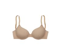 Schalen-BH LASCANA "Ela - perfect basic", Damen, Gr. 90, Cup D, braun (toffee), Microtouch, Obermaterial: 82% Polyamid (TACTEL), 18% Elasthan (LYCRA), Basic, BHs Schalen-BH, mit Bügel aus seidiger Mic